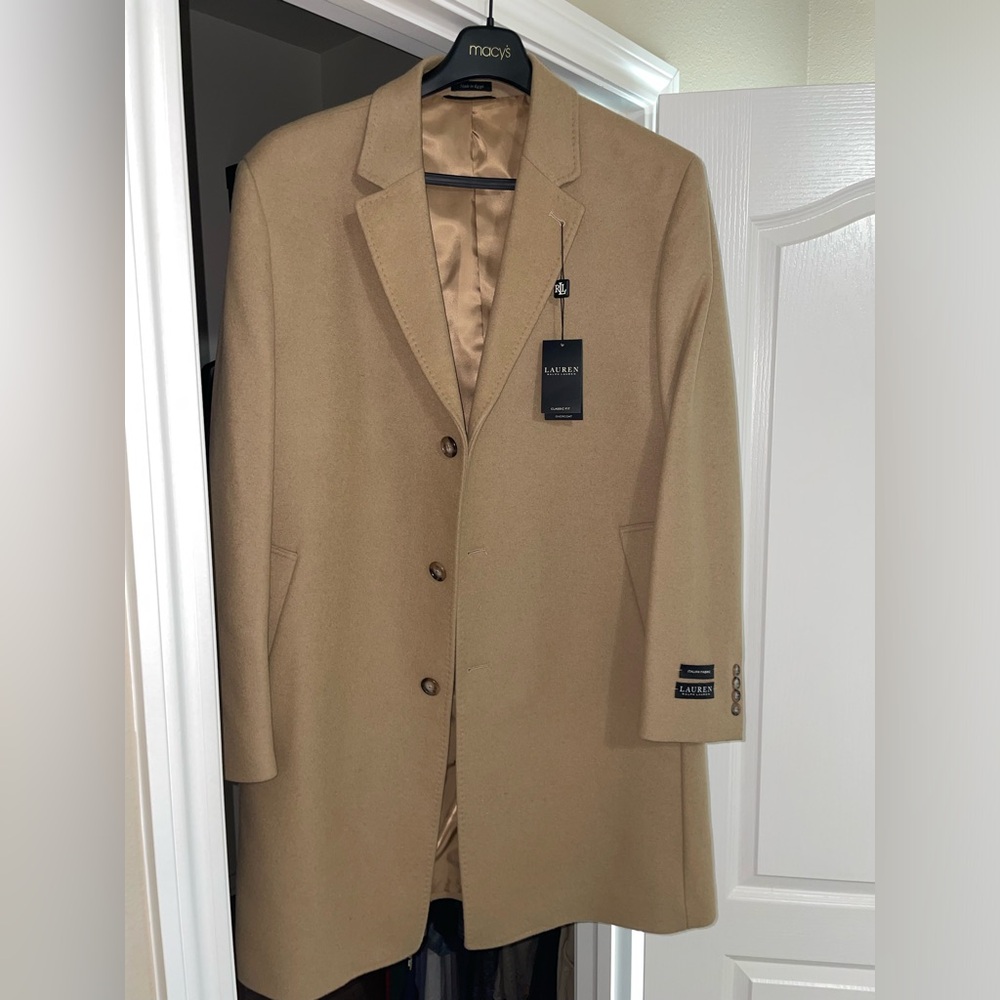 Lauren Ralph Lauren Men’s Classic Fit Wool Overcoat